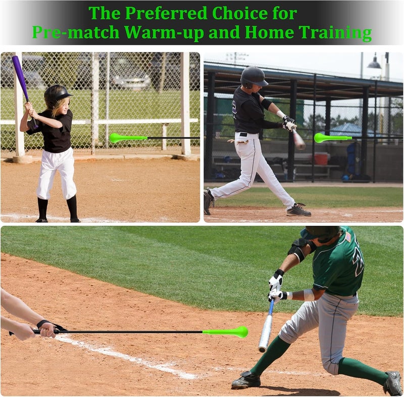 DEHAI Baseball Hitting Stick,Batting Practice Equipment for Baseball and Softball,Extended Handlebar with Grip Strap,Ideal One-on-One Baseball Training Equipment - Image 4
